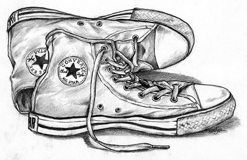 converse shoes sketch